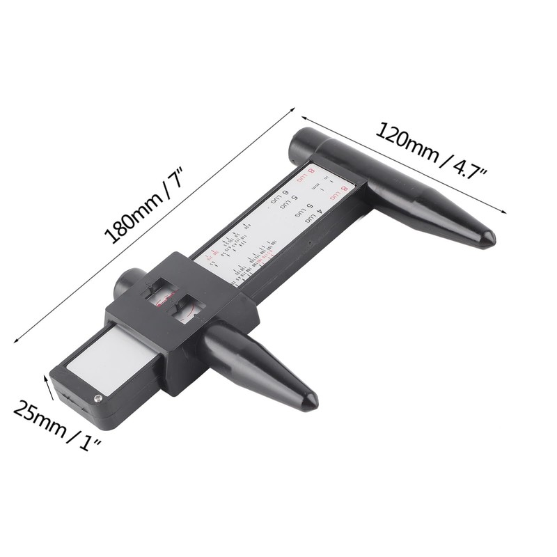 Sunicon PCD Gauge, Wheel/Stud Bolt Pattern Measuring Tool PCD Ruler