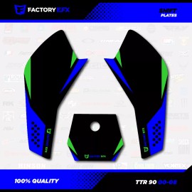 Factory EFX Blue & Green Shift Racing Graphics Kit fits 00-08 YAMAHA TTR90 TTR 90 decal