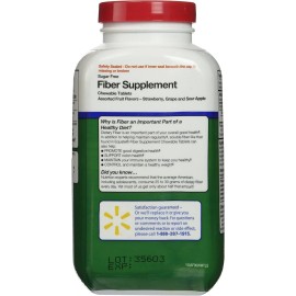 Equate  Sugar Free Fiber Supplement Assorted Fruit Flavors Chewable