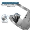 Stainless Steel Glass Shelf Brackets, 4-Pack