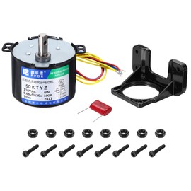 DMiotech Synchronous AC Reduction Motor With Motor Bracket 60KTYZ AC110V 110RPM Ac Motor 15N.CM CW/CCW Low Noise Gearbox Electric Motor for Instrumentation Automation Control