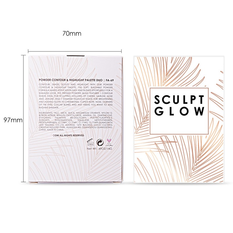 2-Color Highlighter Powder Face Contour Bronzers Blusher Brightening Makeup#4