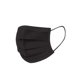 40 Pcs Disposable_Face_Masks with Elastic Earloop 3-ply Face Mouth Hygiene Protection Pads with Box, High Filtration and Ventilation Security (Black)