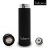 Black Thermal Bottle – Double-Walled with Tea Strainer 0.5 L