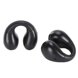 Yunseity Wireless Open-Ear Headphones, 4 Hours Playtime, Open-Ear Clip-On Headphones, High Definition Sound, LED Display, Charging Case for Running Fitness (Black)