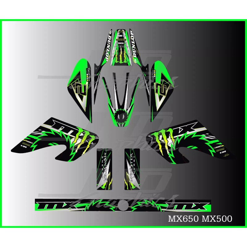 Razor MX500 MX650 graphics kit decals THICK AND HIGH GLOSS