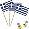 Greece Toothpick Flag Greek National Small Mini Cocktail Fruit Cupcakes