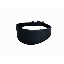 Avon Pet Products Whippet Greyhound Leather Padded Dog Collar, 18-Inch, Black