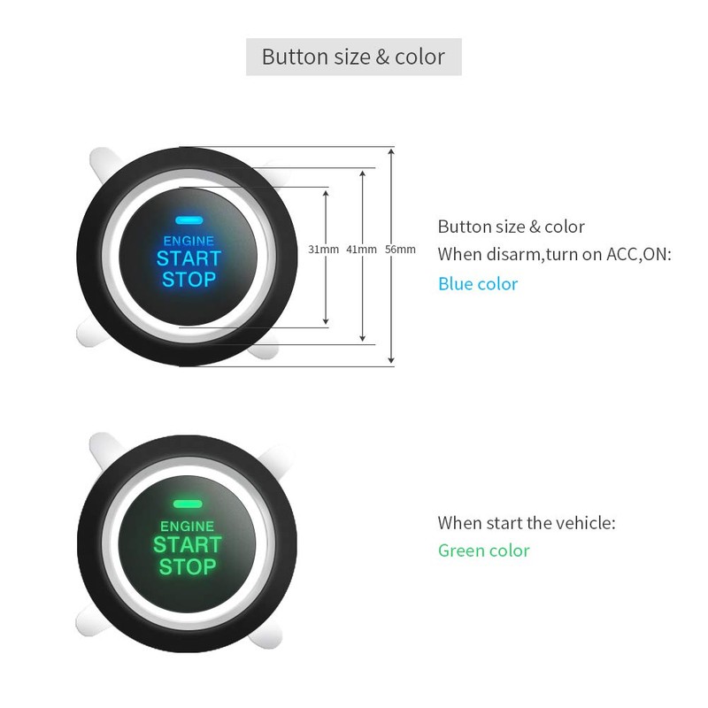 EASYGUARD EC002-T Smart Key PKE Car Alarm System Auto Start