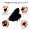 Rodillo Facial Jade Black Obsidiana Guasha Stone Massage Kit