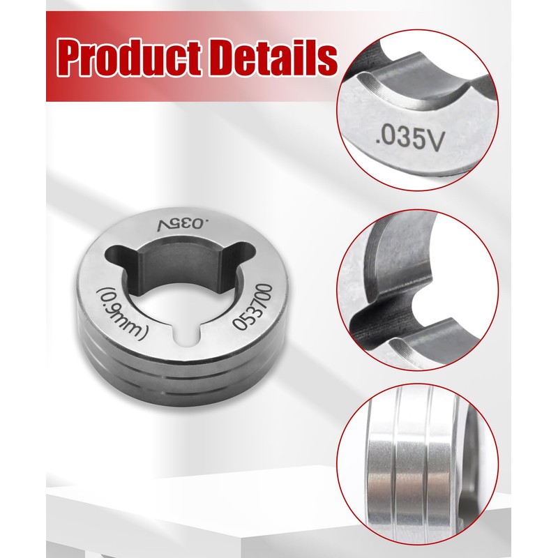 2 PCS Drive Roll Kit Replacement .035" V-Groove Fits for
