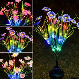 Elegant Choise Solar Garden Lights, Flower Pathway Lights Outdoor Waterproof,Garden Lights Solar Powered Waterproof for Patio Yard Decorations Outdoor (Blue)
