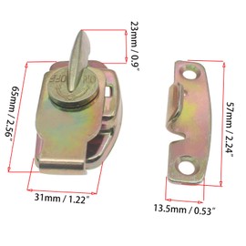 OZXNO 2pcs Align-N-Lock Dining Table Locks Heavy Duty Table Leaf Locks and Latches Dining Training Table Buckles Connectors for Table Leaf Extension Tables Computer Workstations (Color Zinc)