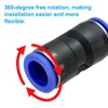 PATIKIL 5/8 Inches Push to Connect Fittings, 5Pcs Plastic Air