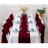 Horbaunal 12 Pack Burgundy Satin Table Runner 12 x 108