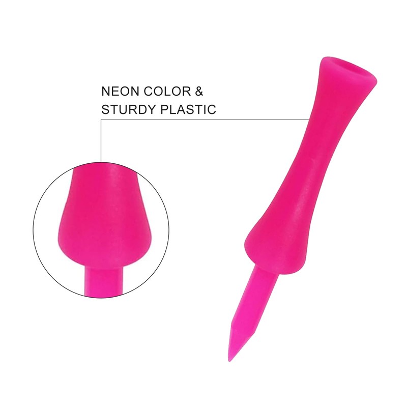 FUZVOL 40 PCS Castle Golf Tees Plastic 57MM Castle Tees