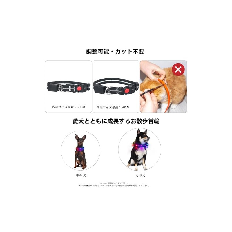 (2025 Model Advance Release) Glowing Collar, Dog Walking Light, (5