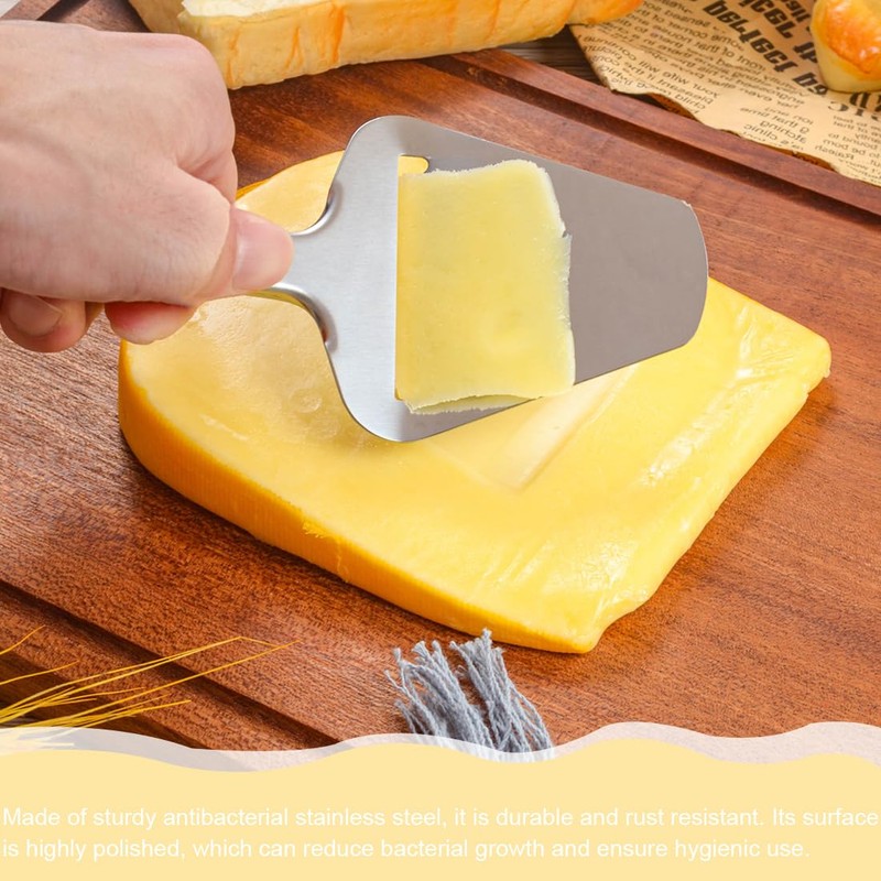 AOEVUIR Classic Line Cheese Slicer, Cheese Cutter, Polished Stainless Steel,