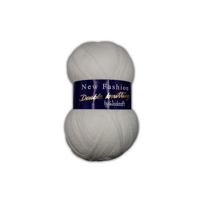 2 Pack of White 7F76-100g Double Knit Wool for Knitting