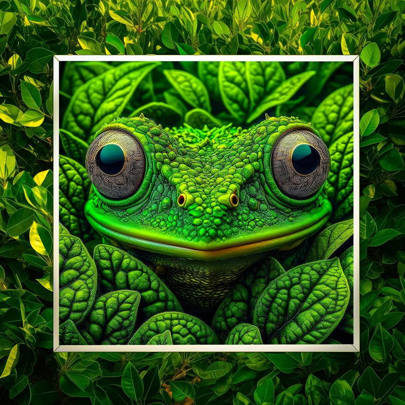 Bgraamiens 1000 Piece Frog Camouflage Wild Animal Puzzle, Expert Level,