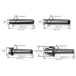 HFS (R) 4 Piece Wood Lathe Center Set for #2 MT