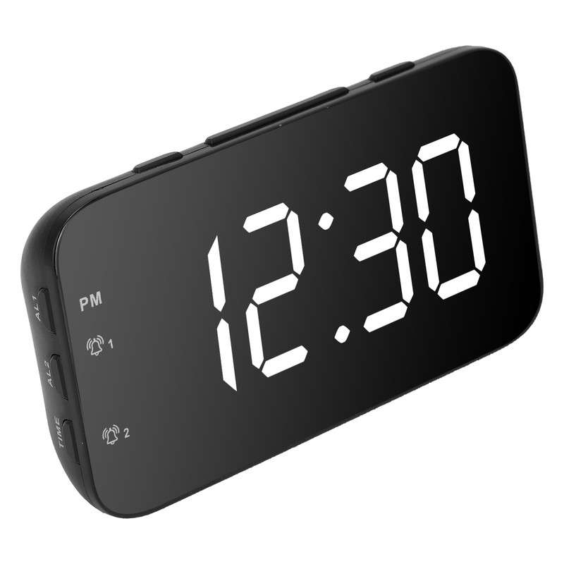LED Digital Alarm Clock Portable Desk Clock with Snooze for