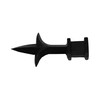 Black Plastic 5/8" Trident Spear Finial Fence Topper for Wrought