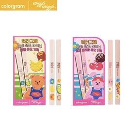 COLORGRAM Shade Re-Forming Brush Liner Double Set [WIGGLE WIGGLE Edition], Shade:01 Shade Double Set(No.2+No.3)[WIGGLE WIGGLE Edition]
