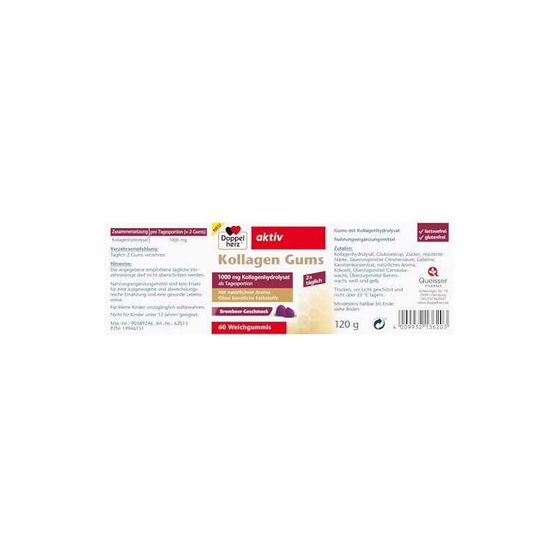 Doppelherz Collagen Gums - 1000 mg Collagen Hydrolyzate as Daily
