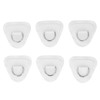 6Pcs PVC D Ring Patch Elastic Rope Set Stainless Steel