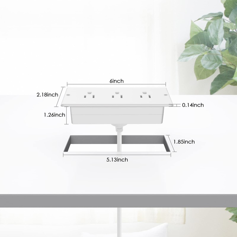 Conference Recessed Power Strip Waterproof,Table Power Outlet,Furniture Flush Mount Desk