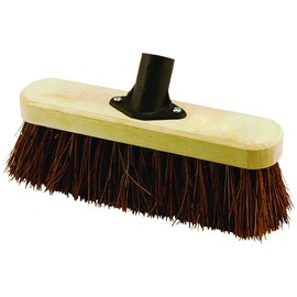 Elliott 25 cm Natural Bassine Fibre FSC Certified Broom Head Replacement with Stiff Bristles – Heavy Duty, Ideal for Outdoor use, Workshops, Warehouses and Gardening