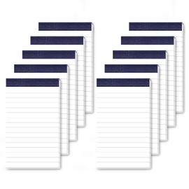 10 Pack Small Notepads Refills Memo Pads 3 x 5 Inch Tear off Notepad Lined Writing Note Pads with 50 Sheets Note Pad Paper in Each Pad Mini Pocket Notebook Refills for Taking Notes Reminders Blue