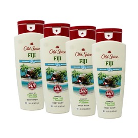 Old Spice Body Wash para hombres, Fresher Fiji Scent, Fresher Collection, 16 onzas líquidas (paquete de 4)