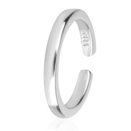 Mikovivi 925 Sterling Silver Toe Rings, Adjustable Open Minimalist Toe Band Rings Non Tarnish Simple Beach Foot Jewelry for Women Summer (1 Row)