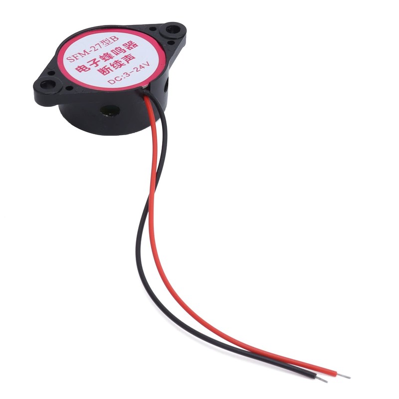 5pcs Summer Alarm ABS 12V Continuous Tone Cable Active Piezo