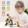 Miyacare Wooden Forest Animals Stacking Toy, Montessori Wooden Toy from