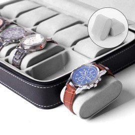 Jubaopen 8PCS Watch Display Cushion Bracelet Watch Pillow Holder Watch Pillow Display Collection Velvet Watch Cushion for Watches Bracelets and Other Jewelry(7.2×4.5×3.6cm, Gray)