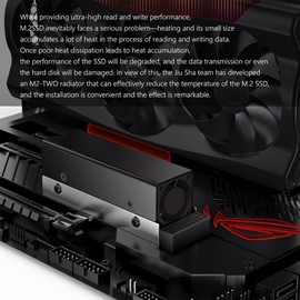 DHYAWUER M.2 SSD NVMe Heat Sink M2 2280 Solid State Disk Air Circulation Radiator with Fan Aluminum Heatsink Thermal Pad Cooler