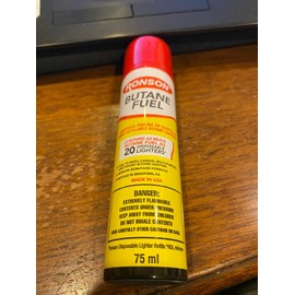 Ronson Butane 75ml / 2.54 fl oz Refill Fuel Gas for Lighters/ Torch /