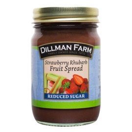 Dillman Farm Reduced Sugar Strawberry Rhubarb Preserves, 15oz (Pack of 6)