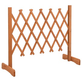CHARMMA Garden Trellis Fence Orange 47.2"x23.6" Solid Firwood,Fence Panels-314822