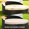 Thankyall Outdoor Daybed Cushion Cover, 66" Waterproof Daybed Cover (Khaki)