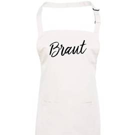 Shirtinstyle Bride, Hen Party, Wedding Heart Motif, Cooking Apron, Bib Apron, White