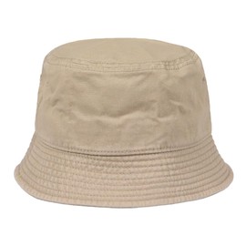 Newhattan Bucket Hat - Men's and Women's Hat, Solid Color, Brand Down Brim, Unisex, Simple Fashion Bucket Hat, Khaki, L–XL