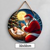  Christmas Santa Claus and Baby Jesus 2D Wooden Hanging