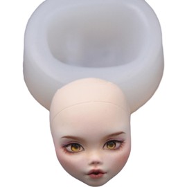 1pc White 3D Face Clay Molds Easy to Demold Dolls Face Clay Molds for Toy Epoxy Resinn Casting Handmade Craft Clay Mold for Face Ceramics and Pottery