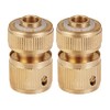 Tech Traders 2 Pack Brass Hose Connector, Hose End Quick