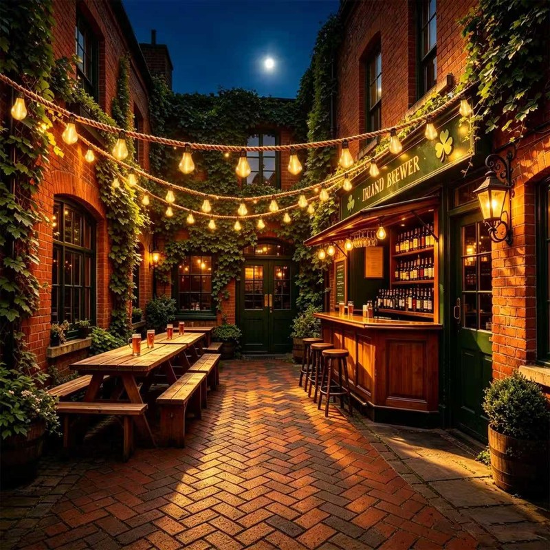 Solar String Lights Outdoor, 15.7FT Vintage Hemp Rope Patio Lights
