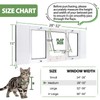 Full-Size Window Pet Door for Cat&Small Dog, Fits 28"-32" Width